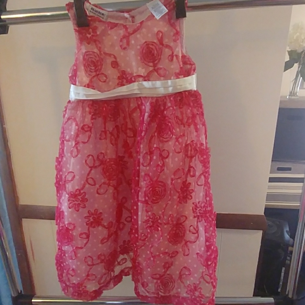 Pink and white floral dress Blueber boulevard 6
